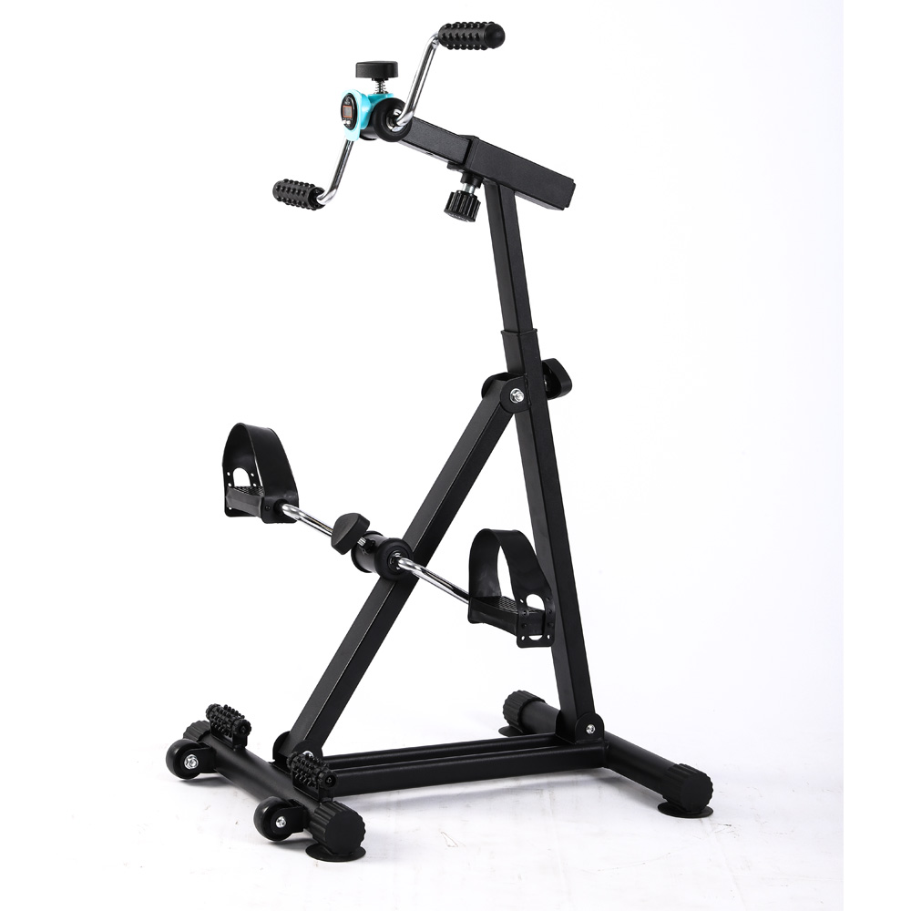 Double Bike Home Gym equipment Folding Pedal Exerciser Foldable Mini Bike for disabled